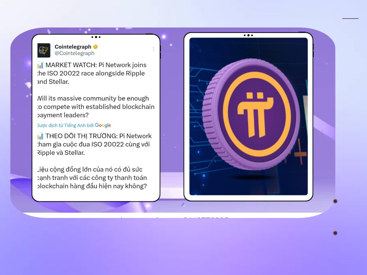Cointelegraph: Pi Network gia nhập cuộc đua cùng Ripple và Stellar trong chuẩn ISO 20022