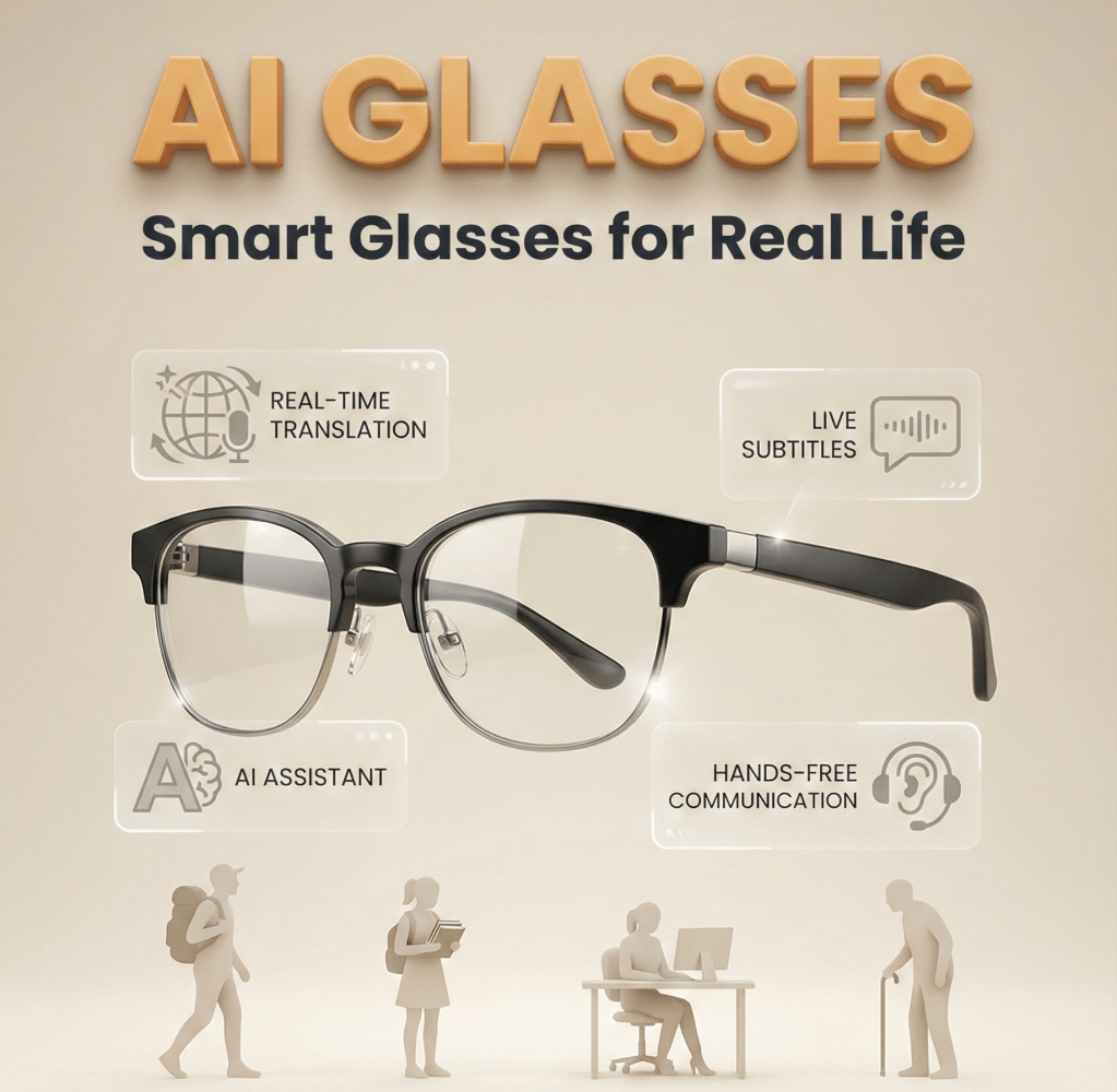 Kính AI phù hợp với nhiều nhóm: người khiếm thính, khiếm thị, du học sinh, doanh nhân, nhà sáng tạo...
