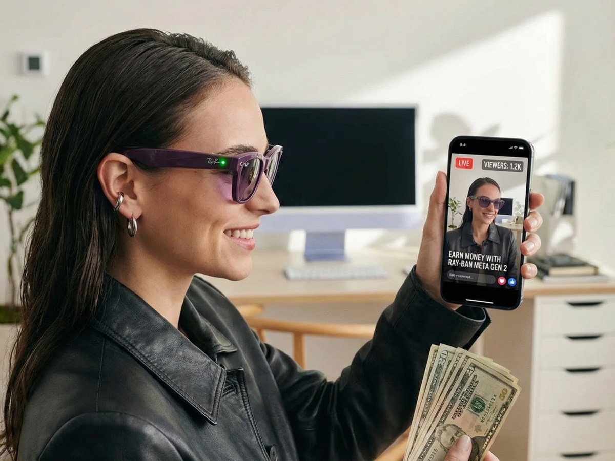 Kiếm tiền với kính AI Ray-Ban Meta Gen 2 qua livestream Facebook và Instagram