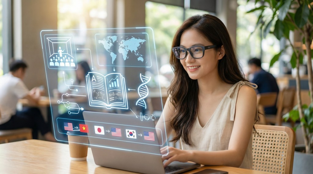 Kinh AI giup moi nguoi du hoc tai cho