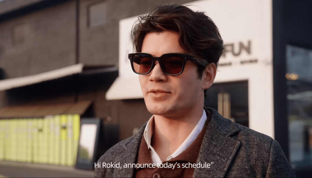 Rokid AI Glasses Style_Dịch thuật_thong bao lich
